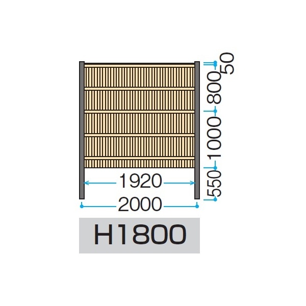 タカショー　e-バンブーユニット　建仁寺垣　H1800　パネル (両面)　＊柱は別売です　『竹垣フェンス　柵』 真　竹