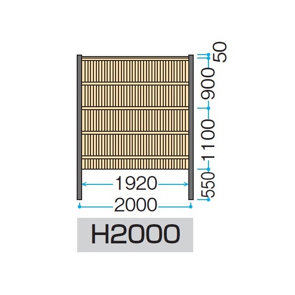 タカショー　e-バンブーユニット　建仁寺垣　H2000　パネル (両面)　＊柱は別売です　『竹垣フェンス　柵』 京銘すす竹