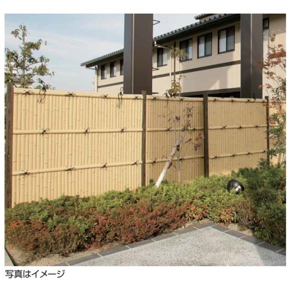 タカショー　eco-バンブーユニット　建仁寺垣　H1800　パネル (片面)　＊柱は別売です　『竹垣フェンス　柵』 ゴマ竹
