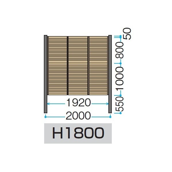 タカショー　e-バンブーユニット　みす垣　H1800　パネル　＊柱は別売です　『竹垣フェンス　柵』 