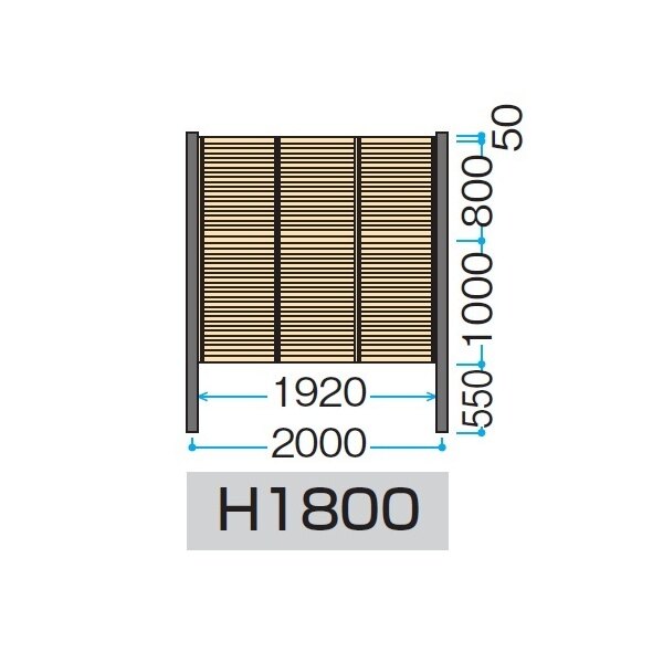 タカショー　e-バンブーユニット こだわり竹みす垣　H1800　パネル　＊柱は別売です　『竹垣フェンス　柵』 アイボリーさらし