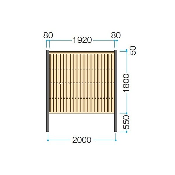 タカショー　e-バンブーユニット 大津垣　H1800　パネル　＊柱は別売です　『竹垣フェンス　柵』 