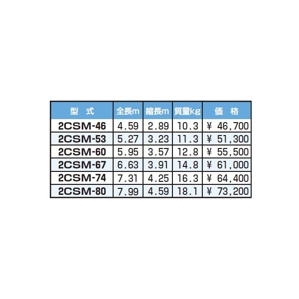 ピカコーポレイション 2連はしごスーパーコスモス 2CSM-74 
