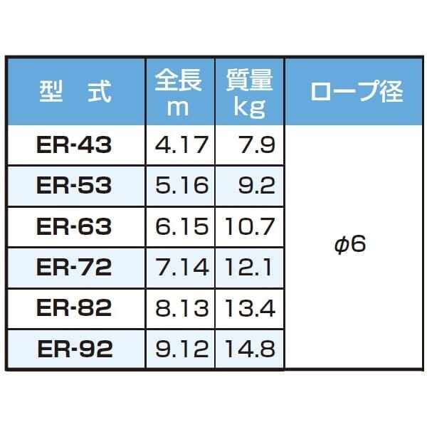 ピカコーポレイション 避難用ワイヤーロープはしご ER-92