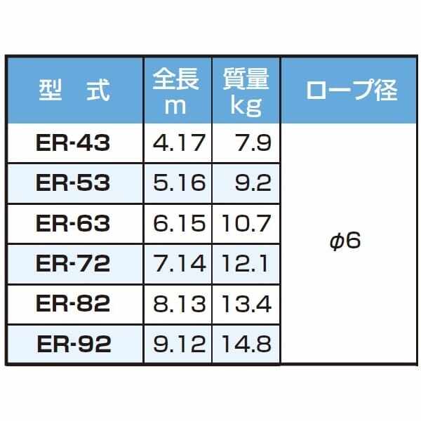 ピカコーポレイション 避難用ワイヤーロープはしご ER-92 