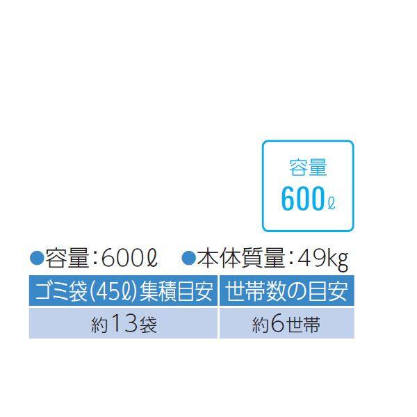 ダイケン クリーンストッカー CKS-1007型 ＊旧品番 CKS-1000型 『ゴミ袋（45L）集積目安 13袋、世帯数目安 6世帯』『ゴミ収集庫』『ダストボックス ゴミステーション 屋外』 