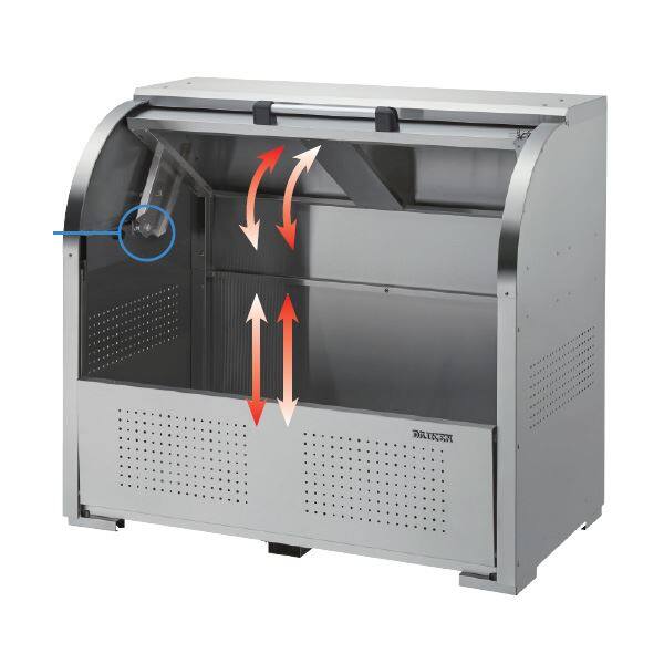 ダイケン クリーンストッカー CKS-1007型 ＊旧品番 CKS-1000型 『ゴミ袋（45L）集積目安 13袋、世帯数目安 6世帯』『ゴミ収集庫』『ダストボックス ゴミステーション 屋外』 