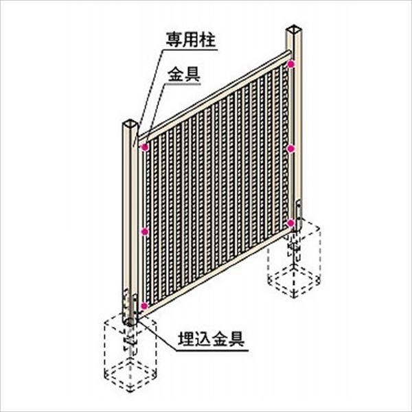 タカショー　e-ウッドフェンス柱アルミ芯付 EUH-8ALR 無塗装（少し緑がかった色です） 