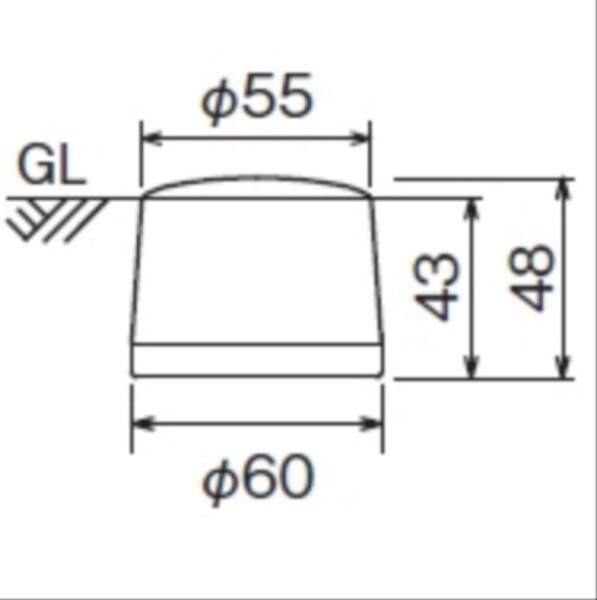 ユニソン ヘリオスグランドライト LEDグラス φ60 『エクステリア照明 ライト』 LED色:白色