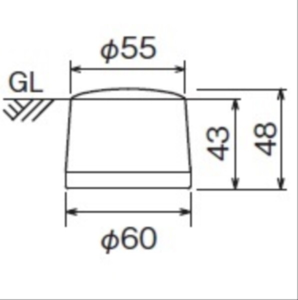 ユニソン ヘリオスグランドライト LEDグラス φ60 『エクステリア照明 ライト』 LED色:青色