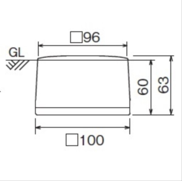 ユニソン ヘリオスグランドライト LEDグラス 100角 『エクステリア照明 ライト』 LED色:緑色