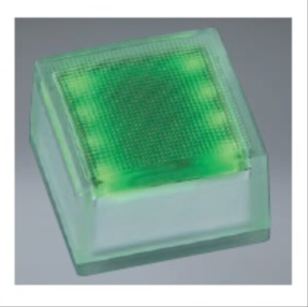 ユニソン ヘリオスグランドライト LEDグラス 100角 『エクステリア照明 ライト』 LED色:緑色