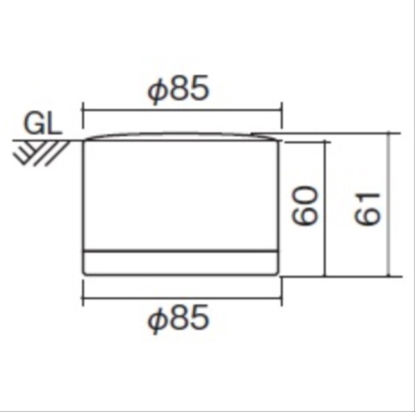 ユニソン ヘリオスグランドライト ＬＥＤブロック φ85 『エクステリア照明 ライト』 LED色:白色