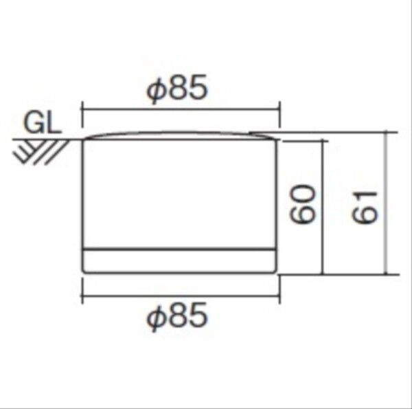 ユニソン ヘリオスグランドライト ＬＥＤブロック φ85 『エクステリア照明 ライト』 LED色:緑色