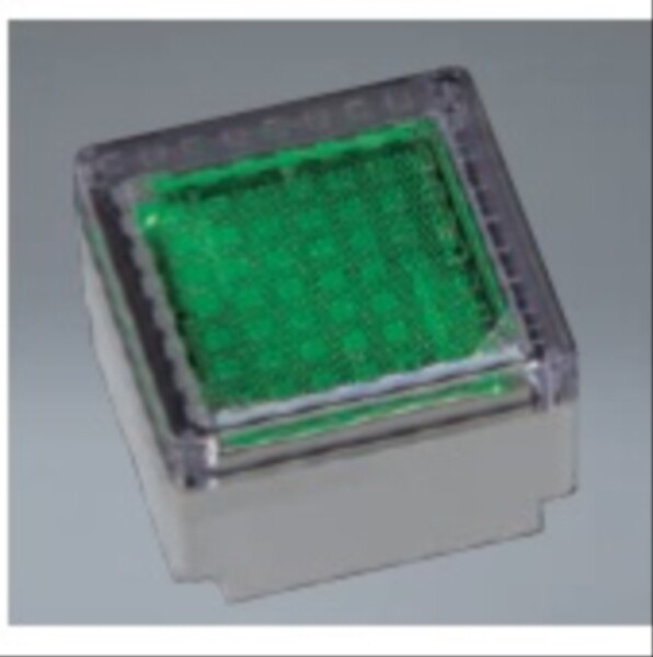 ユニソン ヘリオスグランドライト LEDブロック 100角 『エクステリア照明 ライト』 LED色:緑色