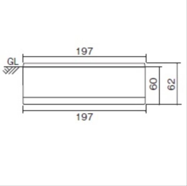 ユニソン ヘリオスグランドライト LEDブロック 200×100（RN） 『エクステリア照明 ライト』 LED色:白色