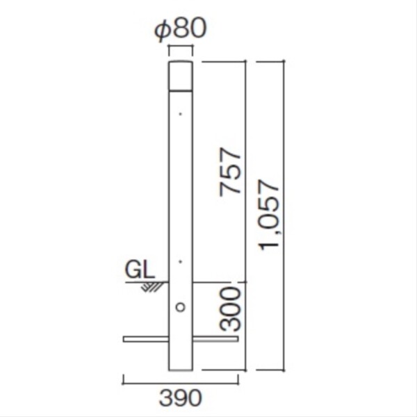 ユニソン ポージィポールライト UA 01005 11 LED色:白色 『エクステリア照明 ライト』 シルバー