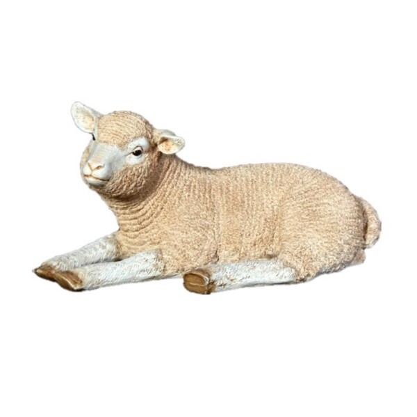 FRP くつろぐ子ひつじ / Merino LamB Resting fr110012 『動物園オブジェ アニマルオブジェ 店舗・イベント向け』 