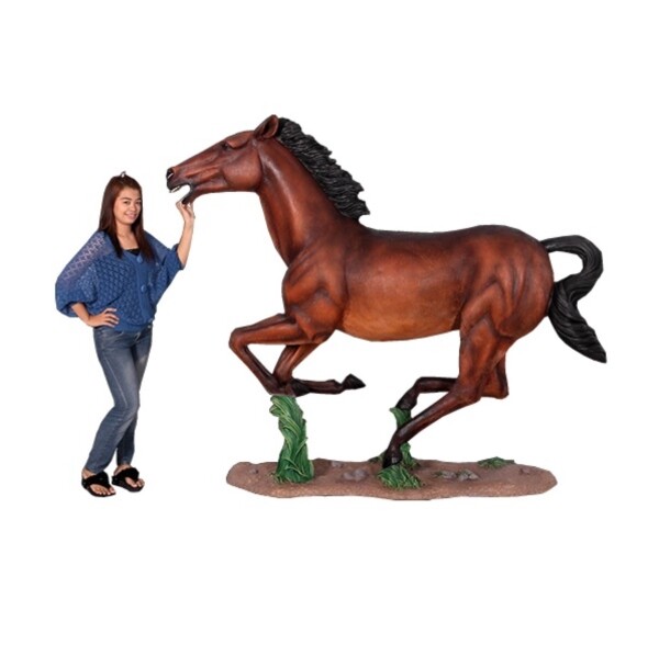 FRP 躍動する馬 / Galloping Horse fr130054 『動物園オブジェ アニマルオブジェ 店舗・イベント向け』 