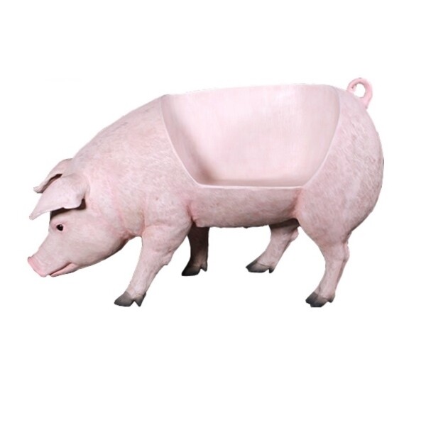 FRP 太った豚のベンチ / Fat Pig Bench fr130077 『動物園オブジェ アニマルオブジェ ベンチ 店舗・イベント向け』 