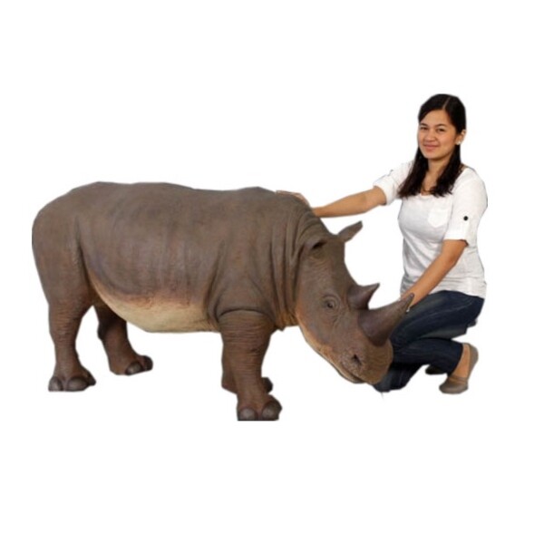 FRP 小型のサイ / Rhinoceros Small fr110083 『動物園オブジェ アニマルオブジェ 店舗・イベント向け』 