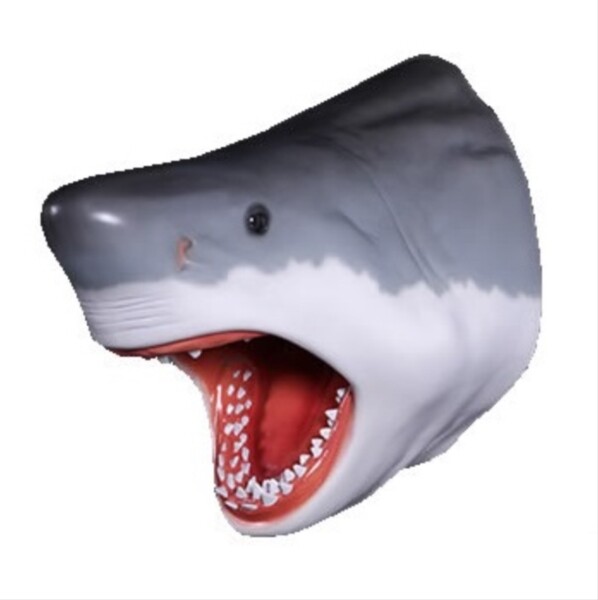 FRP ジョーズの頭 / Great White Shark's Head fr130046 『水族館オブジェ アニマルオブジェ 店舗・イベント向け』 