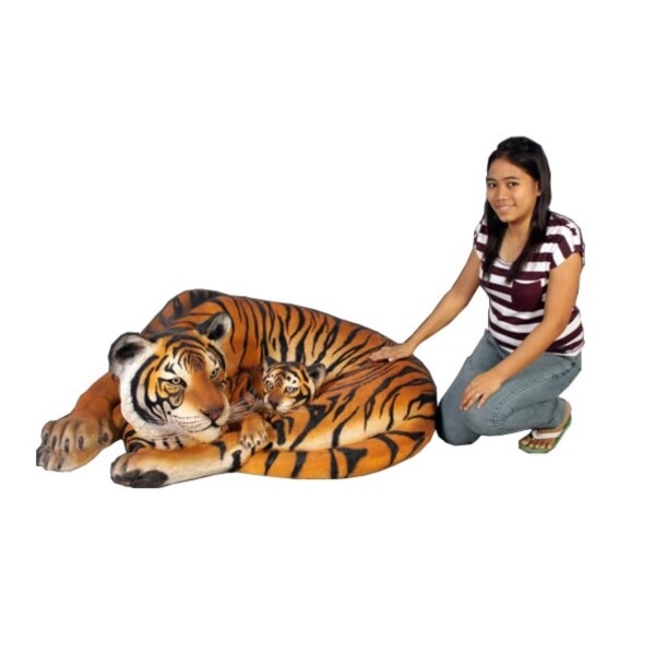 FRP ベンガルタイガーの母子 / Tigress with CuB fr120011 『動物園オブジェ アニマルオブジェ 店舗・イベント向け』 