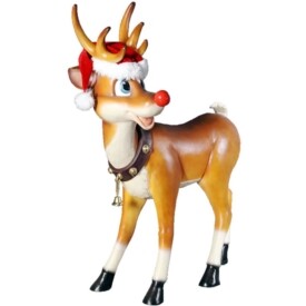 FRP 振り向くトナカイ / Standing Reindeer fr090078 『クリスマスオブジェ 店舗・イベント向け』 