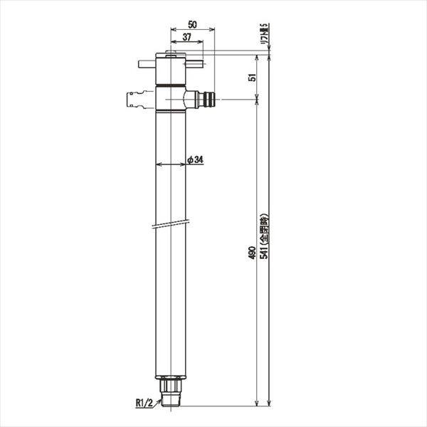 オンリーワン ジラーレ S （散水用水栓柱） TK3-SA5S 『散水栓 立水栓』 ヘアライン