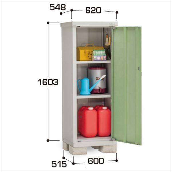 『配送は関東・東海限定』イナバ物置　BJX／アイビーストッカー　BJX-065D JG　全面棚タイプ　 JG(ジェードグリーン)