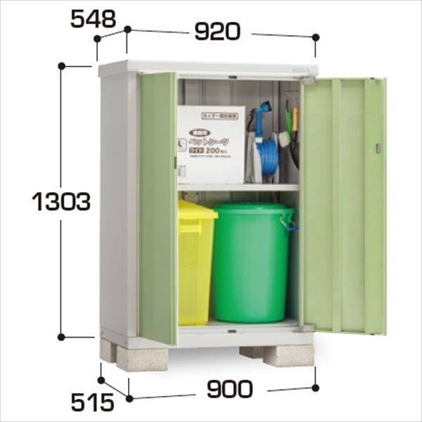 『配送は関東・東海限定』イナバ物置　BJX／アイビーストッカー　BJX-095C JG　全面棚タイプ　 JG(ジェードグリーン)