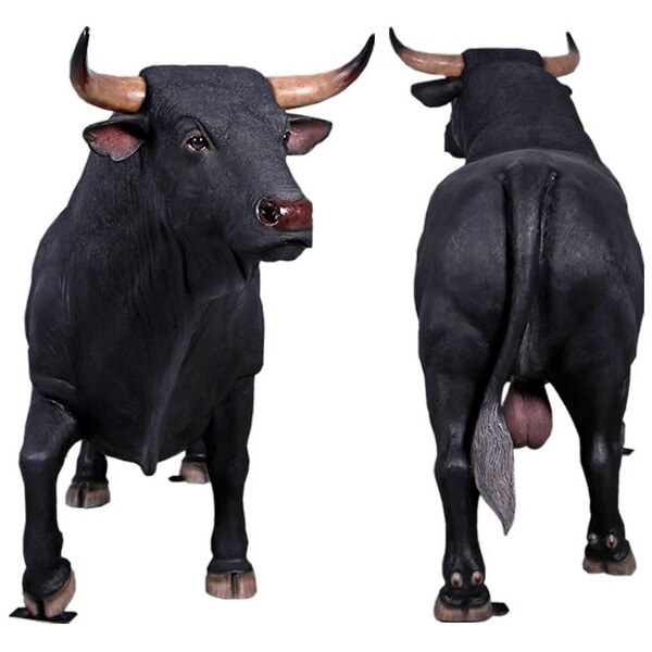 FRP スペインの闘牛 / Black Spanish Bull fr150232 『動物園オブジェ アニマルオブジェ 店舗・ホテル向け』 