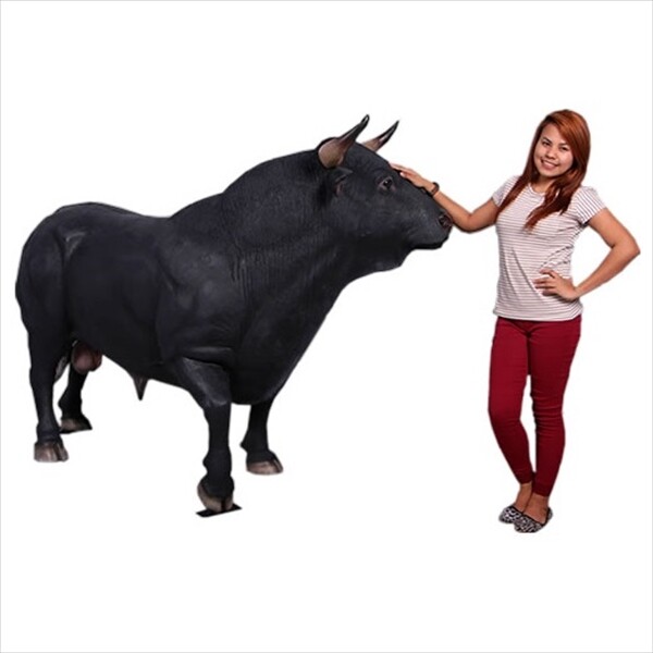 FRP スペインの闘牛 / Black Spanish Bull fr150232 『動物園オブジェ アニマルオブジェ 店舗・ホテル向け』 