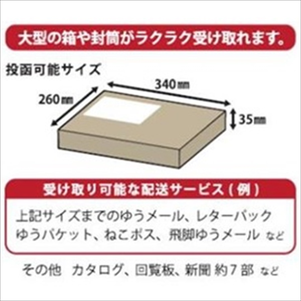 グリーンライフ 大型郵便ポスト FH-70 (TGY) 『郵便ポスト』 チタングレー