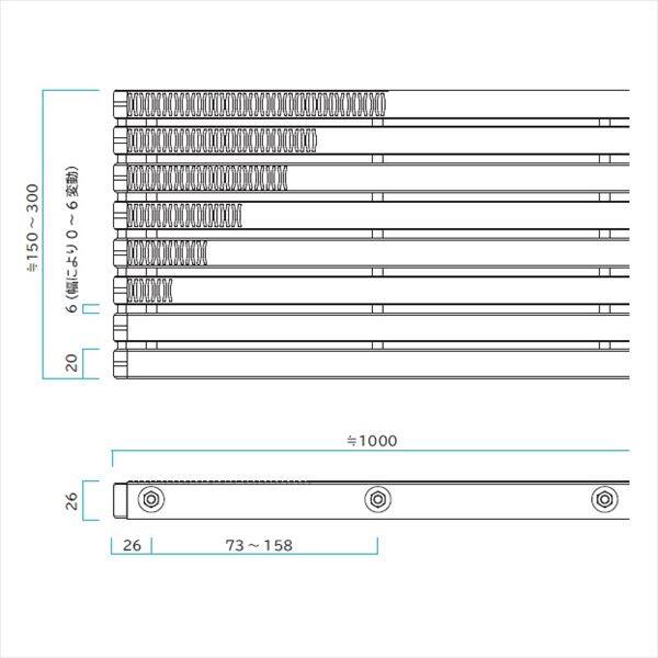 ミヅシマ工業 樹脂製グレーチング フリーハードルST-2-GM ♯150 150mm×1m×