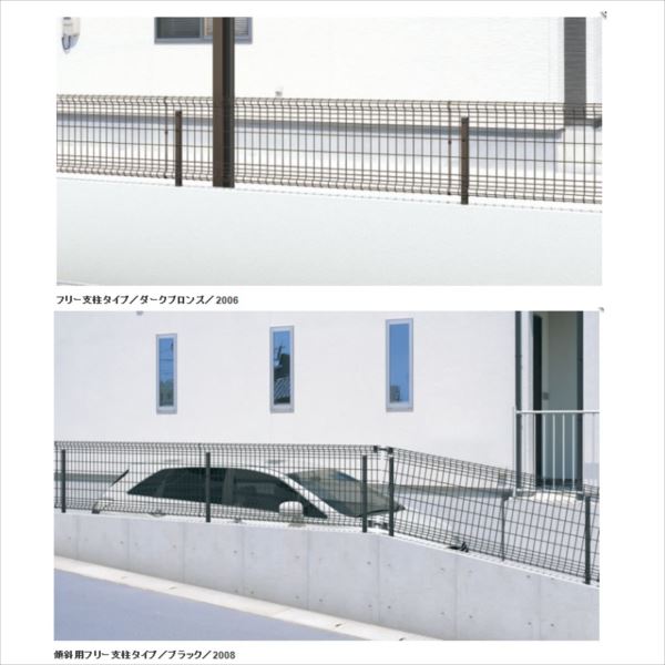 三協アルミ ユメッシュHR型 フリー支柱タイプ フェンス本体 2015 『スチールフェンス 柵 高さ H1500ｍｍ用』 