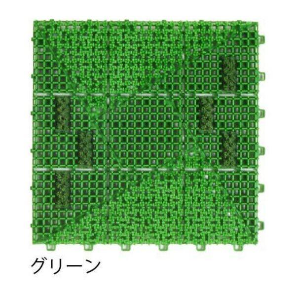 ミヅシマ工業 ブラシマットL 本体 300×300×24ｍｍ 1ケース（50ピース入） グリーン ＃402-2000 グリーン