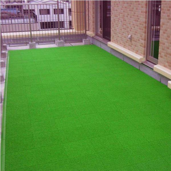 ミヅシマ工業　ジョイント人工芝生　ホームタイプ　本体　300 × 300 × 20mm　1ケース（70ピース入） グリーン