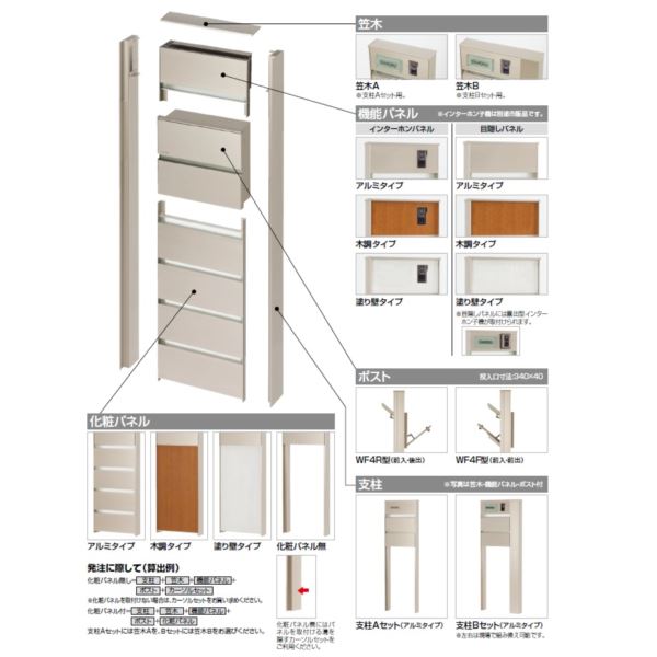 【法人様限定商品 個人宅・現場配送不可】四国化成 アルディ門柱 組み合わせセット Type E 