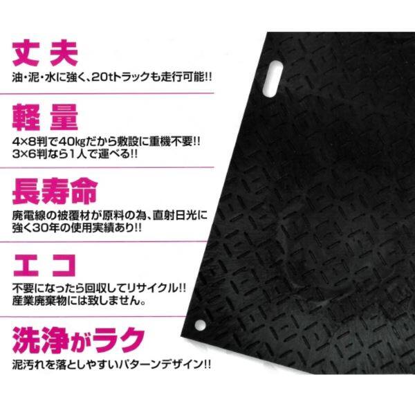 オオハシ 軽量敷板 リピーボード 4×4判 （1230ｍｍ×1230mm×厚13mm） 片面凹タイプ 1枚 