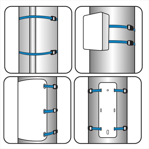 信栄物産　締め金具　プラスチックベルト　10幅×1200mm　2本1セット　＃PB-112N　 