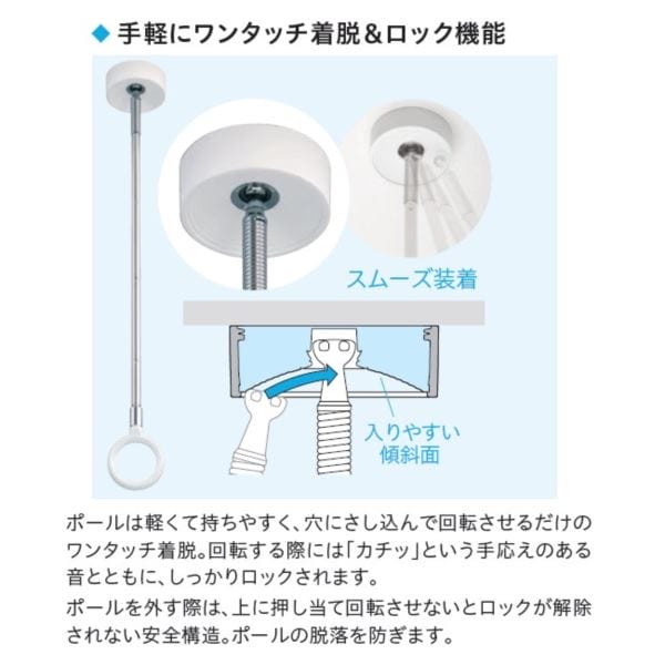 川口技研 ホスクリーン 室内用ホスクリーン スポット型 SPD型 SSサイズ ＊2本入 ＃SPDSS-W 『物干し 室内』 ホワイト
