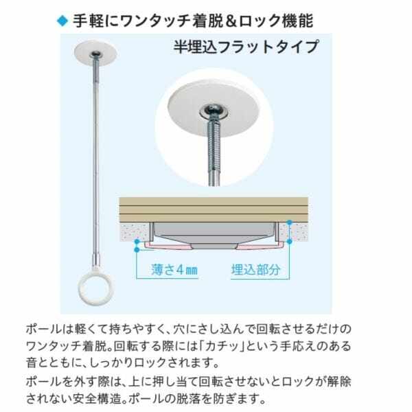 川口技研 ホスクリーン 室内用ホスクリーン スポット型 SPE型 ロングサイズ ＊2本入 ＃SPEL-W 『物干し 室内』 ホワイト