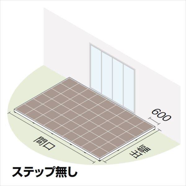 『配送は関東・東海限定』 リクシル タイルデッキ ステップ無し 間口：3000mm×出幅：1200mm 基礎束柱Aセット 