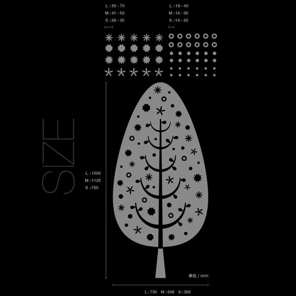 東京ステッカー 高級ウォールステッカー 植物 ツリー・デコレーション Sサイズ ＊TS0014-BS レッド 『おしゃれ かわいい』 『壁 シール』 