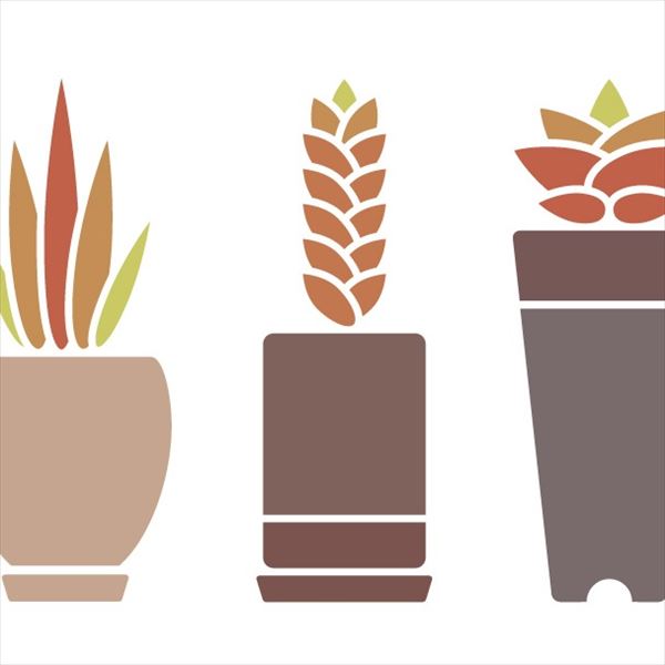 東京ステッカー 高級ウォールステッカー 植物 多肉植物 Sサイズ ＊TS0024-BS レッド 『おしゃれ かわいい』 『壁 シール』 