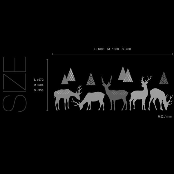 東京ステッカー 高級ウォールステッカー 動物 ニホンジカ Sサイズ ＊TS0017-BS ベージュ 『おしゃれ かわいい』 『壁 シール』 