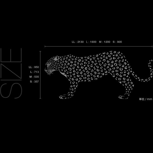 東京ステッカー 高級ウォールステッカー 動物 ヒョウ Lサイズ ＊TS0019-GL グレー 『おしゃれ かわいい』 『壁 シール』 