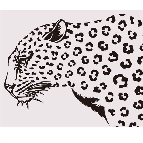 東京ステッカー 高級ウォールステッカー 動物 ヒョウ Lサイズ ＊TS0019-HL オールブラック 『おしゃれ かわいい』 『壁 シール』 