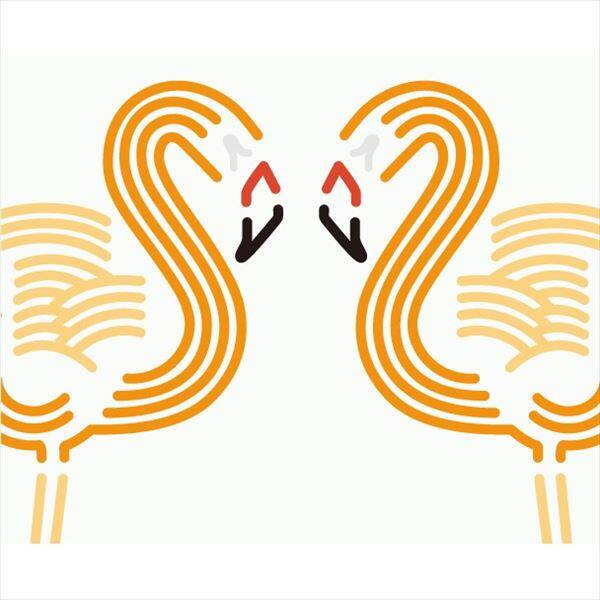 東京ステッカー 高級ウォールステッカー 動物 フラミンゴ ハート Sサイズ ＊TS0045-CS オレンジ 『おしゃれ かわいい』 『壁 シール』 